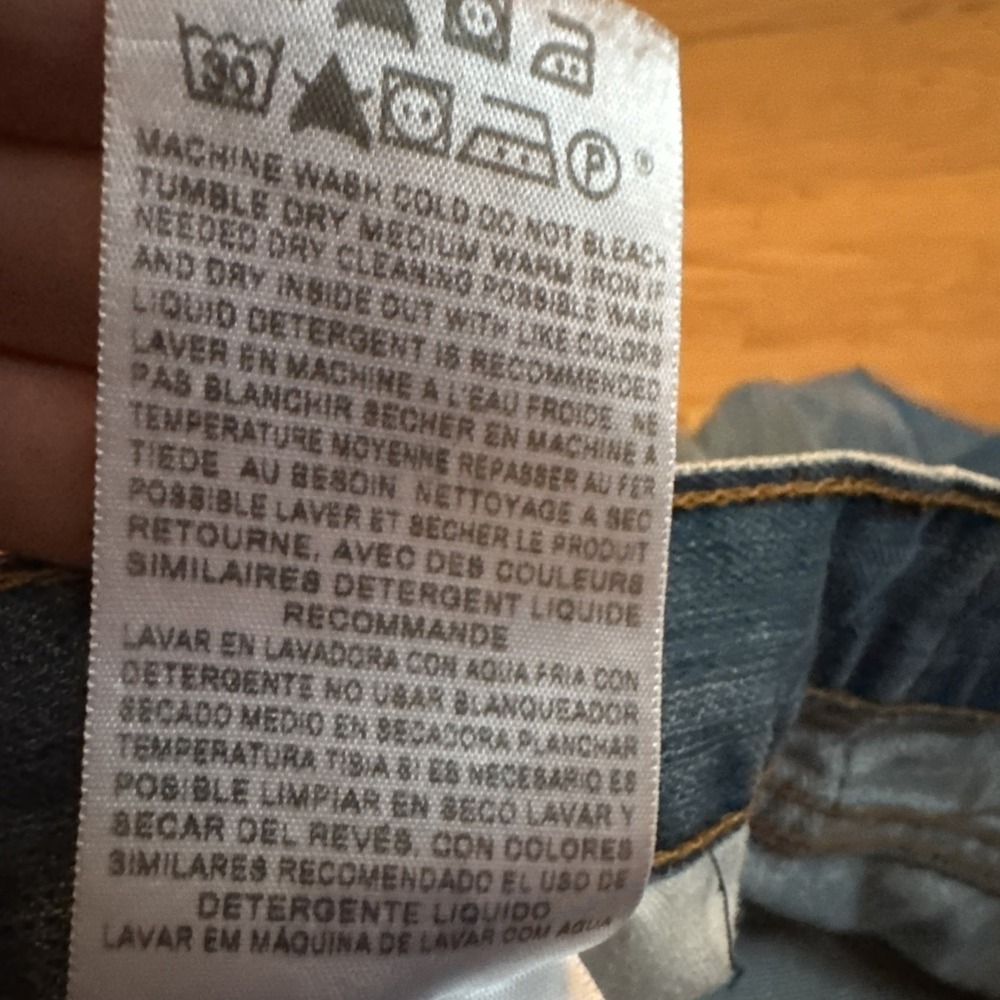 Levis 559 Mens 38x30 Relaxed Fit Straight Distressed Jeans Light Blue Wash VTG - Picture 12 of 14